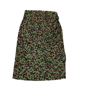 Vero Moda Olga Slit Calf Skirt Rose Floral‎ Skirt Size Small New